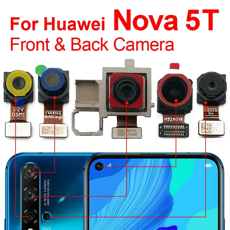 

Модуль гибкого кабеля для Huawei Nova 5T, запасная деталь для фронтальной и основной камеры, оригинал