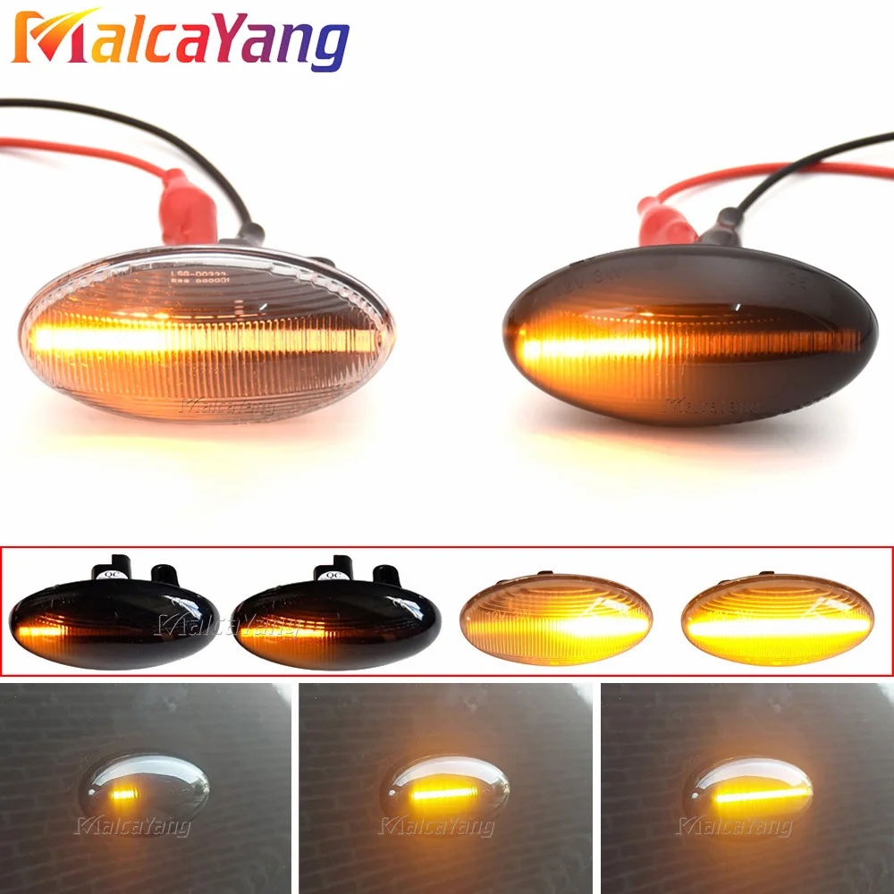 LED Light Side Marker Dynamic Fender Turn Signal For Peugeot Citroen C1 C2 C3 C5 C6 107 206 307 407 607 1007 Berlingo Jumpy