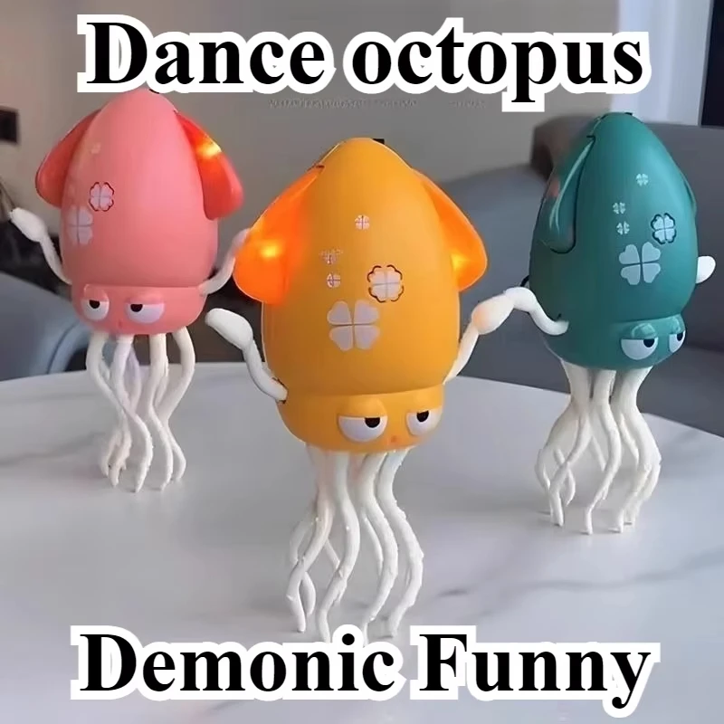

Childrens Day Gift Dancing Octopus Toy Induction Auatic Obstacle Avoidance Eight-Armed Fi Str Relief Device Room Desk Toys Gifts