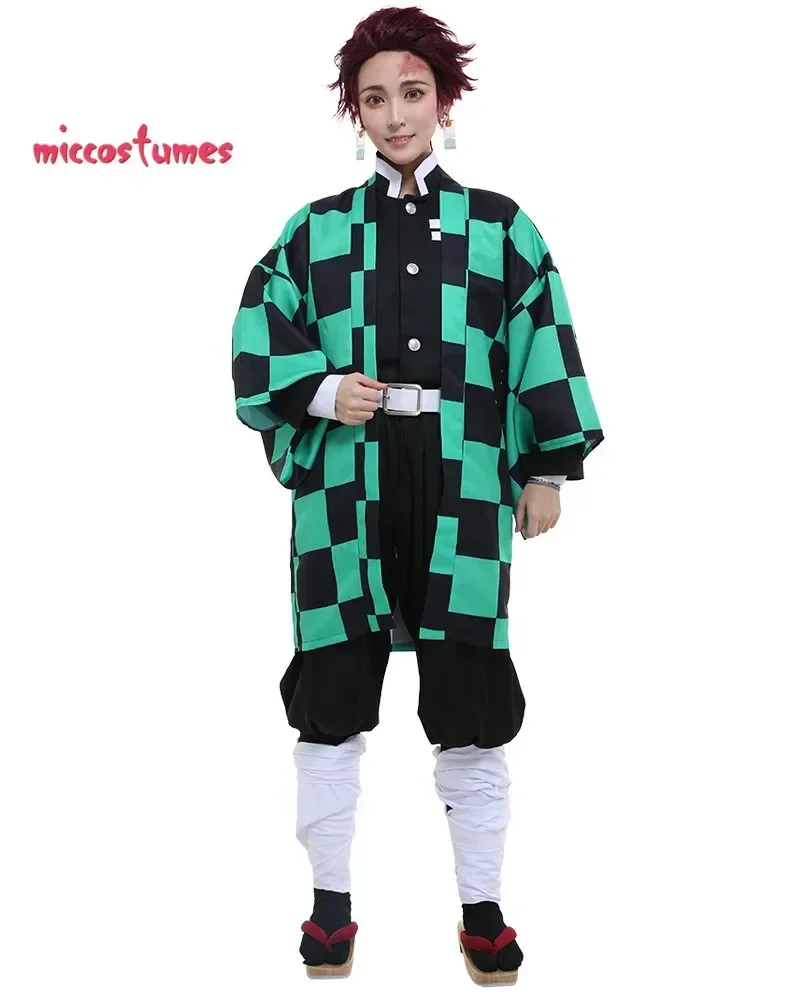 

MICCOSTUMES Men's KNY Demon Fighter Child of Brightness Demon Killing Corps Team Uniform Full Set Cosplay Costume