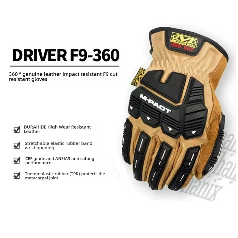 Mechanix Super técnico armadura de cuero genuino resistente a cortes duraderos resistentes a impactos guantes de entrenamiento para motociclismo