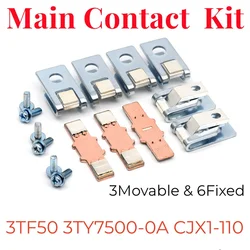 Main Contact Kit 3TY7500-0A 0X for 3TF50 Contactor Accessories Replacement CJX1-110/22 Moving and Static Contacts Spare Parts