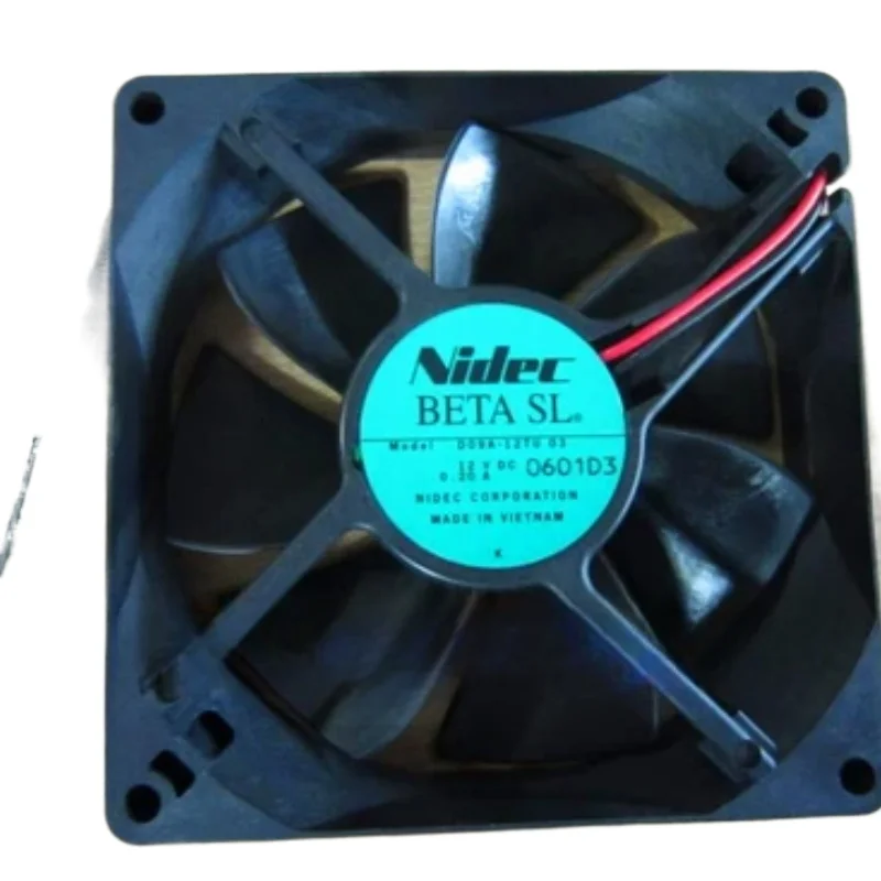 Nidec D09A-12TU 03 DC 12V 0.2A 2-Wire 92x92x25mm Server Cooling Fan