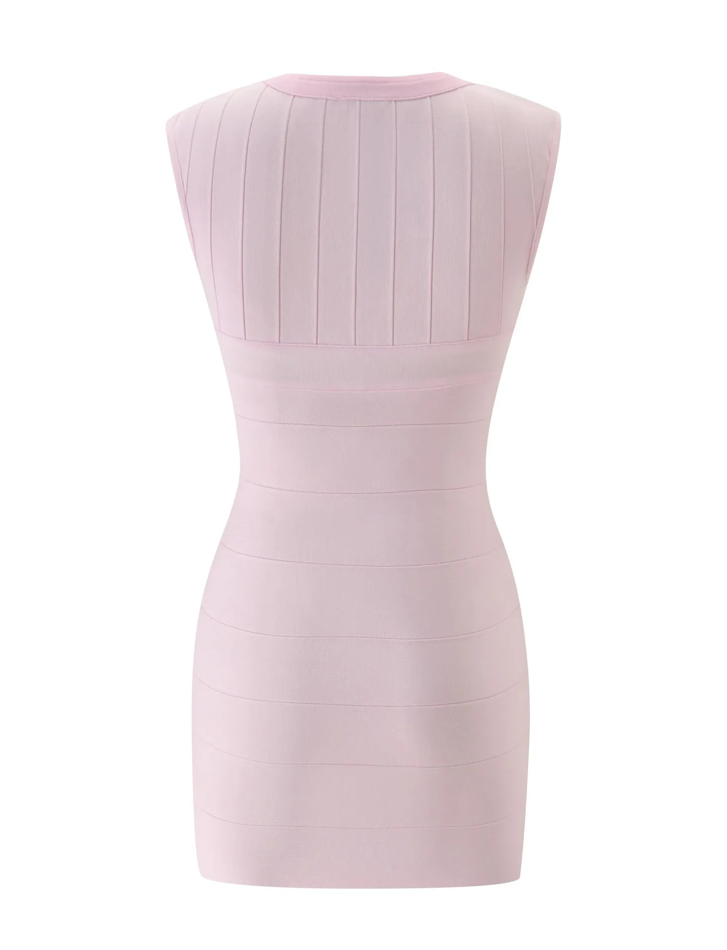 Sexy Elegantes Farbblock-Bandage-Minikleid mit Tiefem V-Ausschnitt, Frontreißverschluss, Flügelärmeln und Figurbetontem Schnitt für Partys – Detail 21