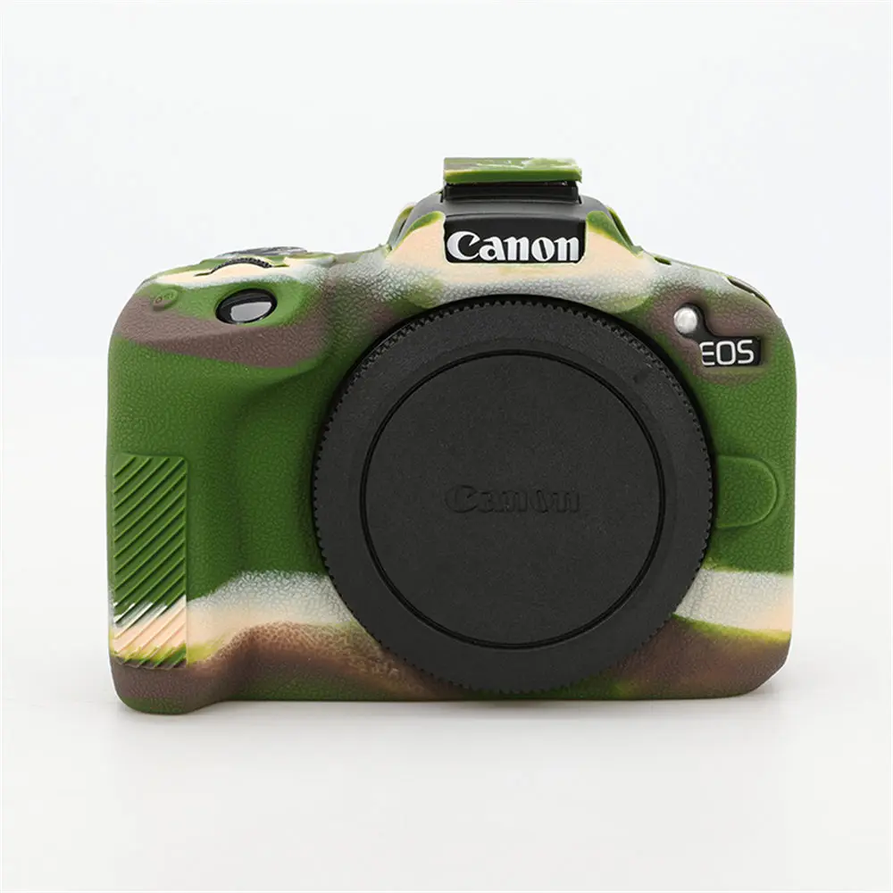 Soft Silicone Case Armor Camera Body Cover For Canon EOS R50 EOSR50 Litchi Pattern R50 Digital Camera Skin