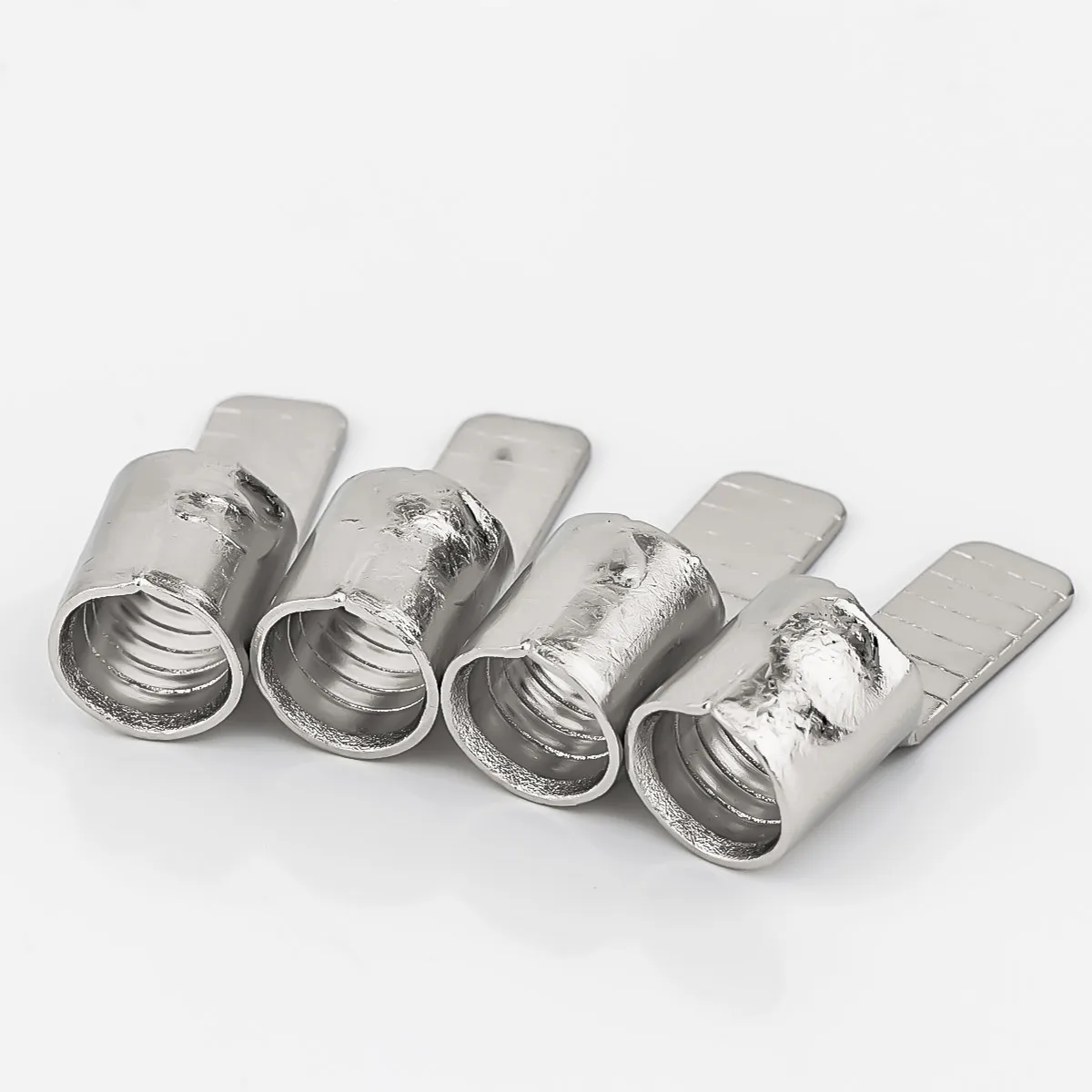 6 uds chapado en rodio C45-4 C45-6 C45-10 C45-16 inserto cuadrado DZ47 Pin abierto en forma de cobre junta de soldadura nariz extremo prensado en frío