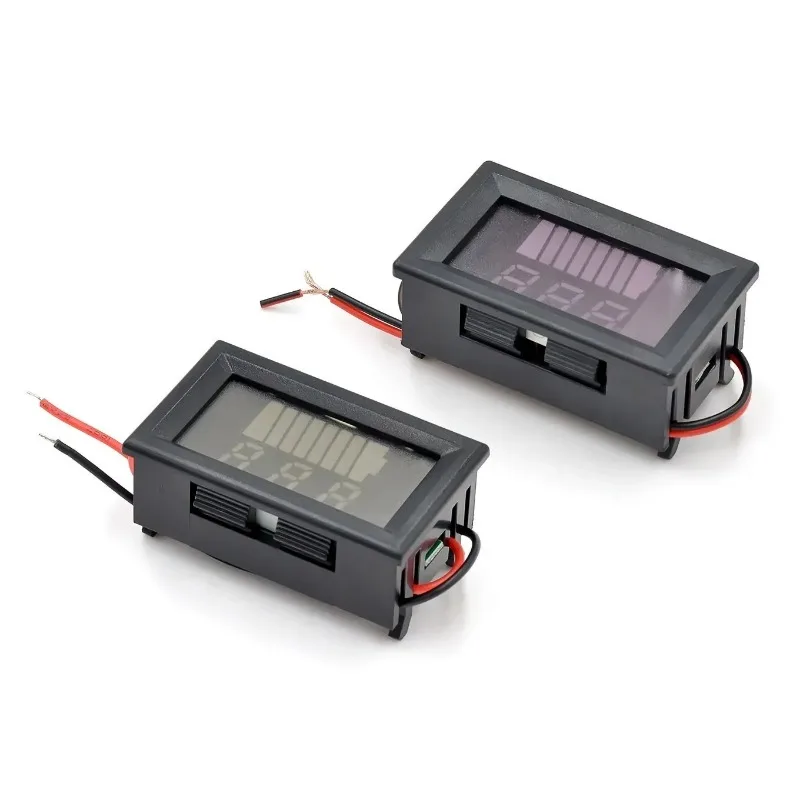 1pcs 12V 24V 36V 48V 60V Car Battery Charge Level Indicator Lithium Battery Capacity Meter Tester Display LED Tester Voltmeter