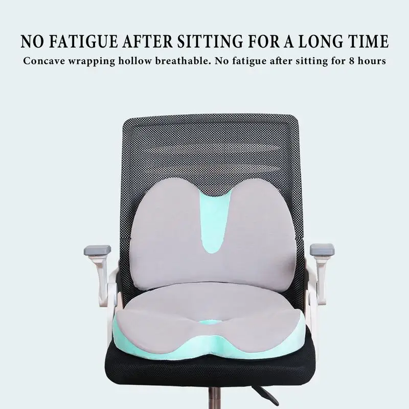 Lumbar Support Pillow Seat and Back Cushions for Chairs Ergonomic Chair Cushion Car Pillow for Driving Seat Chair Computer Desk