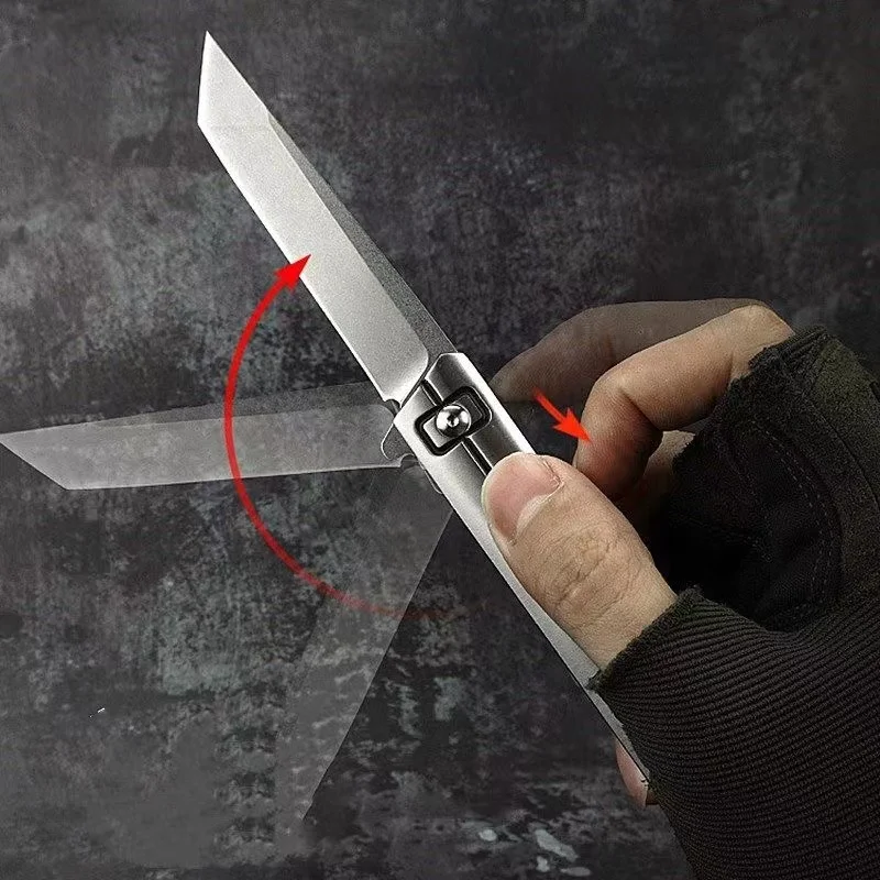 Commander folding knife quick open convenient self-defense outdoor emergency rescue tool fruit knife slice knife edge