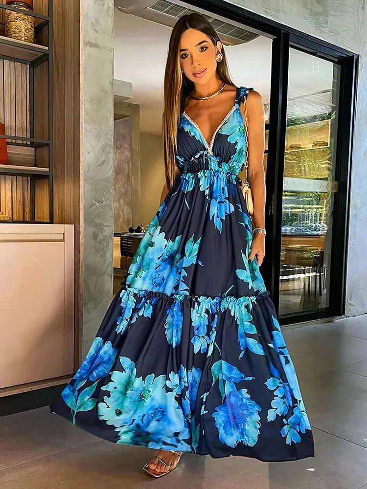 

New 2024 Sle Printed Swimwear Loose Boho B Two-Piece Swimsuit with Steel Support No Chest Pad Sports Fitn Fan Gear