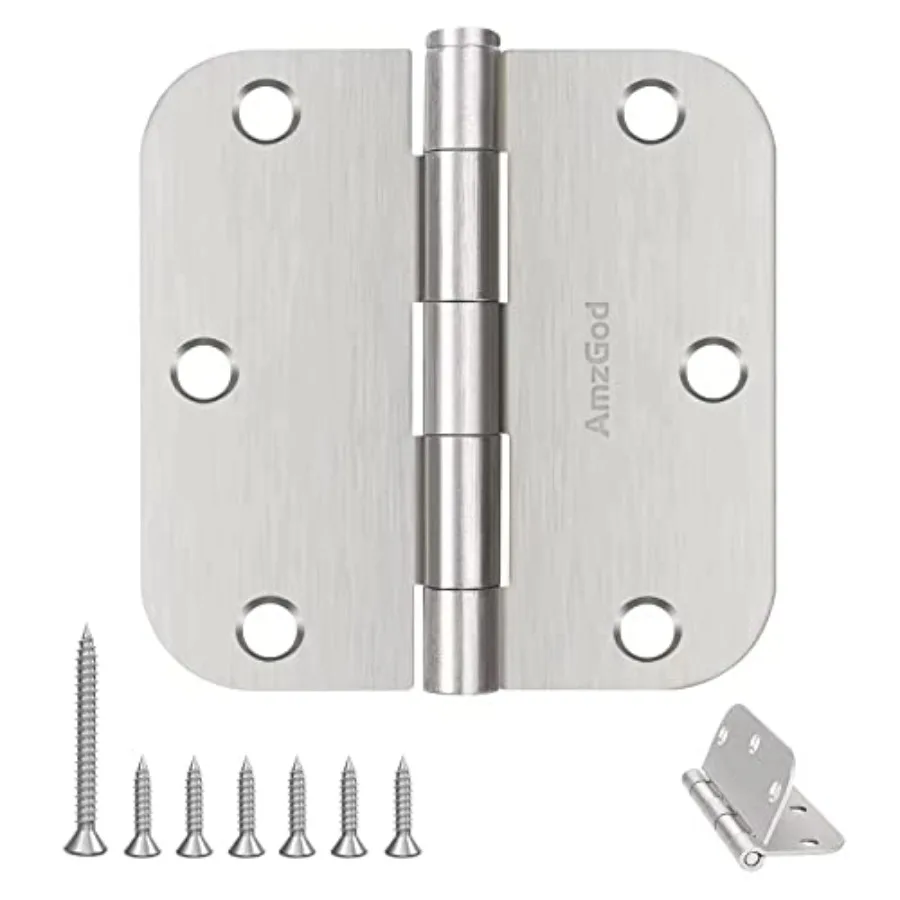 

Door Hinges - Door Hinges.5 Inch Rounded Interior Satin Door Hinge with 5/8" Radius - Flat Iron Residential Standard/2 Inch Sil