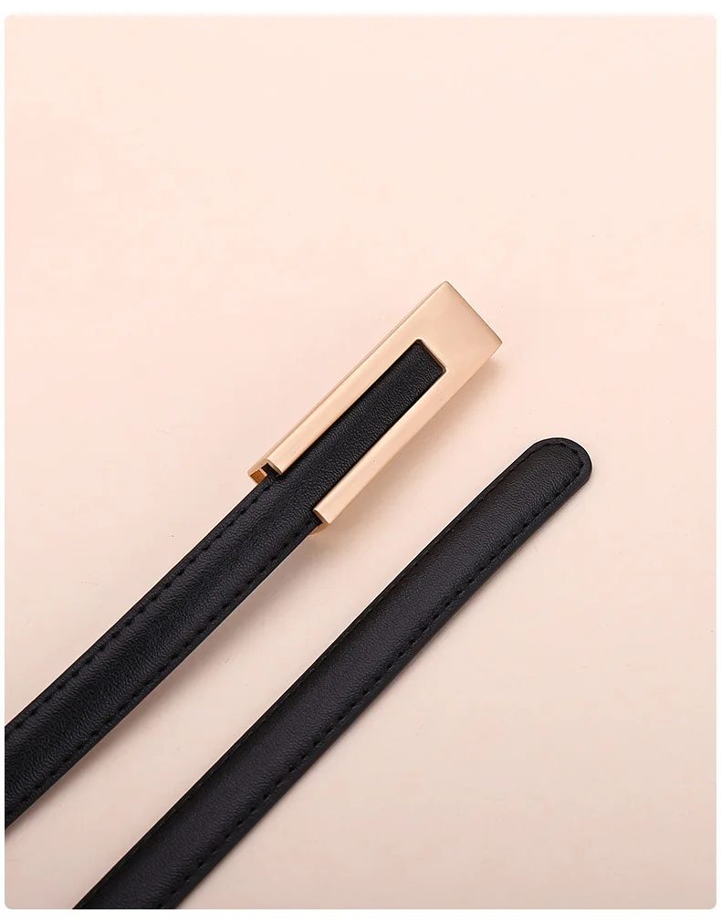 Damen Mode-Gürtel aus Rindsleder; Dünner Taillengürtel; Vielseitige Dekoration; Schlankmachender Accessoire für Kleider; Anzug-Accessoire; Gürtel für Frauen – Detail 11