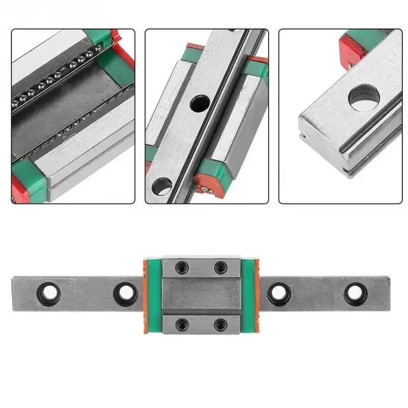 LML9B Miniature Linear Rail Guide Rail 9mm Width+Slide Block Linear Guide Rail Print Parts CNC