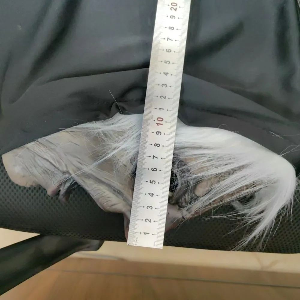 

Black Tongue Halloween Ghost Witch Mask Dress Up Non-toxic White-haired Witch Mask Realistic Latex Party Cosplay Props Carnival