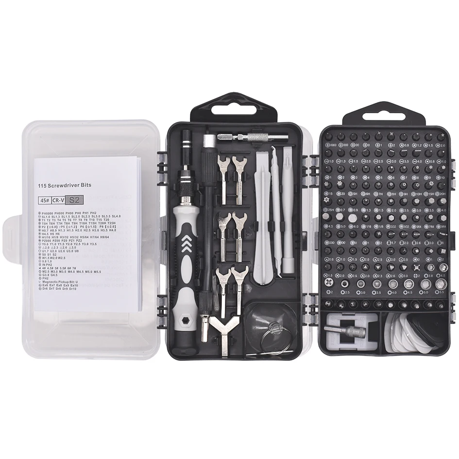 Multi Screwdriver Set Precision S2 Steel Bit Box Packed 135 / 138 in 1 Screwdrivers For Computer PC Mobile Phone Repair Tools