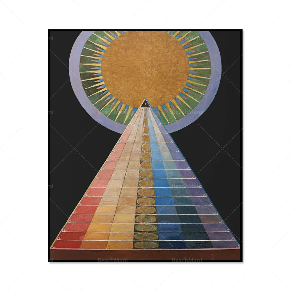 Hilma Af Klint Art Print Geometric Poster Scandinavian Modern Abstract Wall Picture Nordic Home Decor Frameless