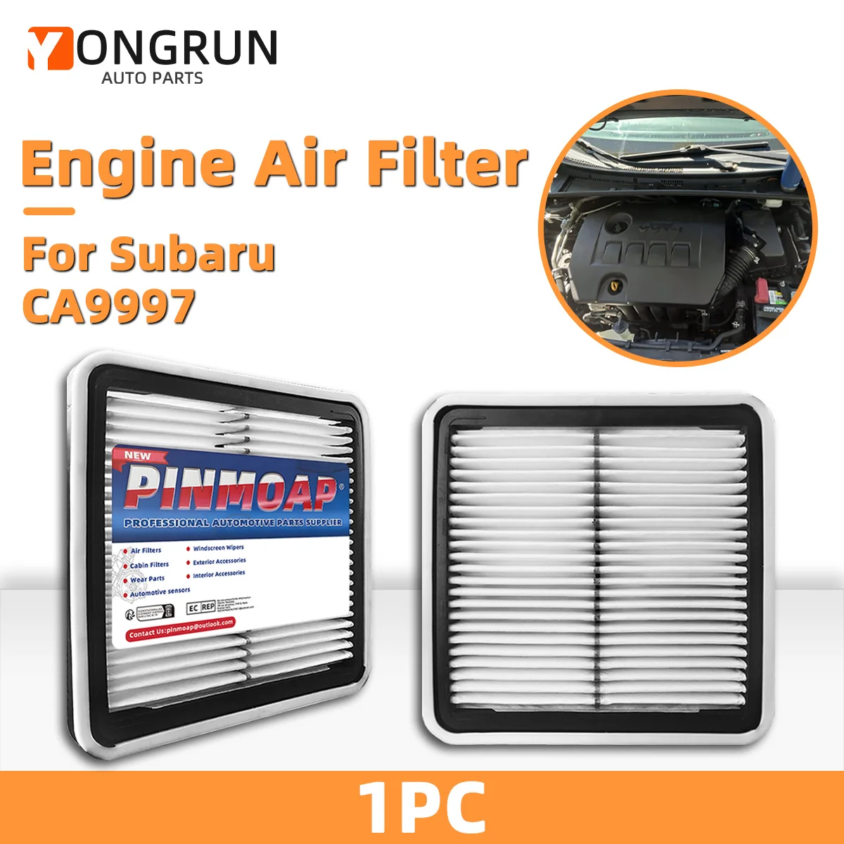 Auto-Motorluftfilter CA9997 3-Schicht-Filtration Passend für Subaru B9 WRX Legacy Tribeca Crosstrek Forester, 16546-AA120, 16546-AA12A – Detail 1