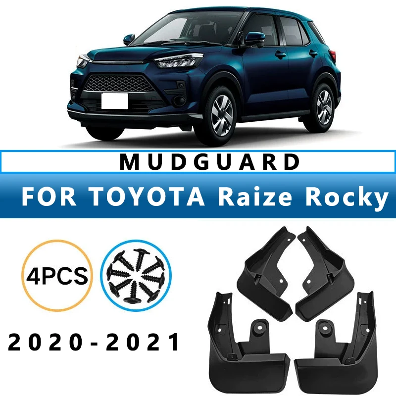 

Mud Flaps Fit for TOYOTA Raize Rocky 2020-2021Mudguards Tire Fenders Splash Proof Accessories Wheel Guards 4ps