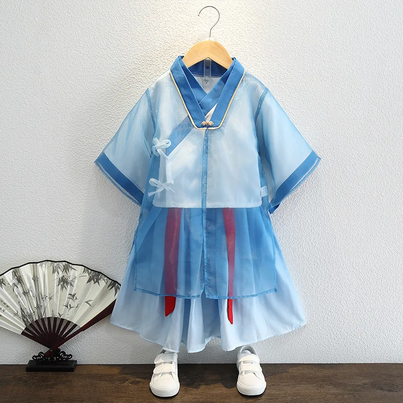 

Boys Hanfu Summer Autumn Antique Hanfu Children's Set Hanfu Performance Clothing