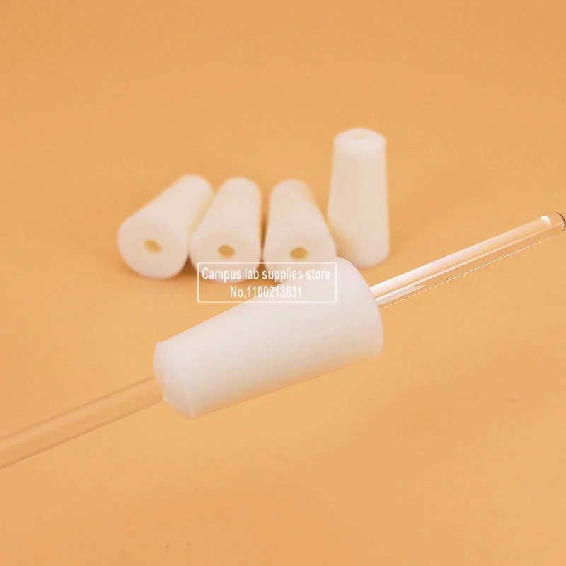 10pcs/lot Lab Silicone Stopper Hollow  Intake Hose Silica Gel Plugs for Experiment