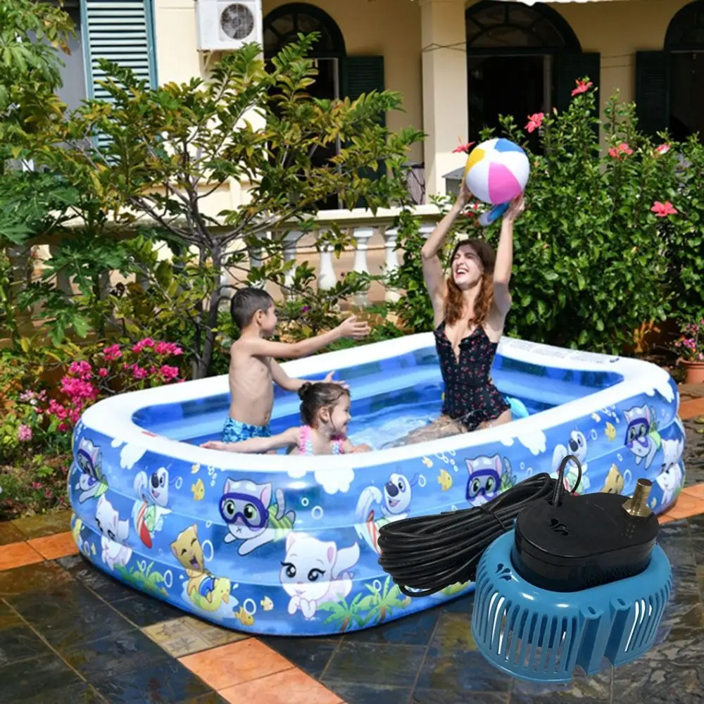 

Насос для покрытия бассейна 75 Вт, 2000 л/ч с 3 адаптерами, насос для удаления воды в плавании, высокопроизводительный дренажный шланг длиной 16 футов