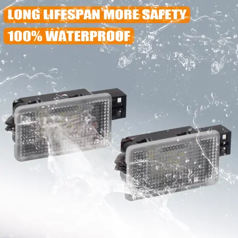 2X 12V LED Interior Lamp For Volvo V40 V60 S60 S80 XC40 XC60 XC70 XC90 White Door Courtesy Luggage Trunk Footwell Light Assembly 8 best sales volvo v60 model - №8