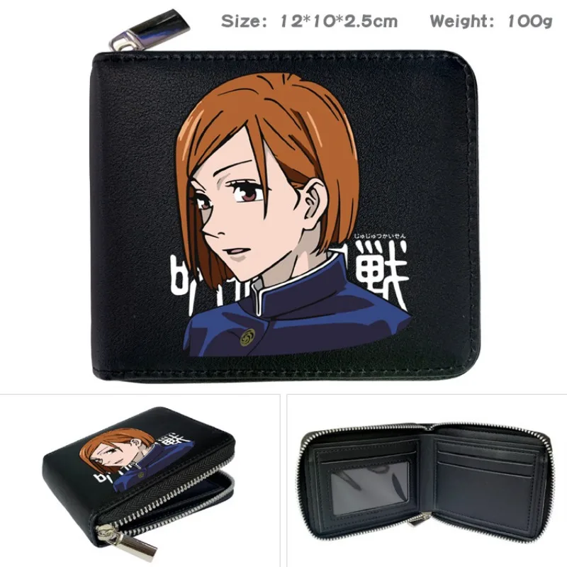 Cartoon Anime Jujutsu Kaisen Wallet Gojo Yuji Short Wallets Purse High Quality PU Leather Large Capacity Card Pack Birthday Gift