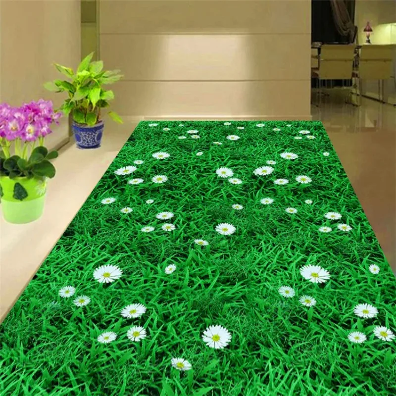 Tapis d'intérieur grand format effet gazon vibrant, doux et confortable pour la relaxation dans la chambre