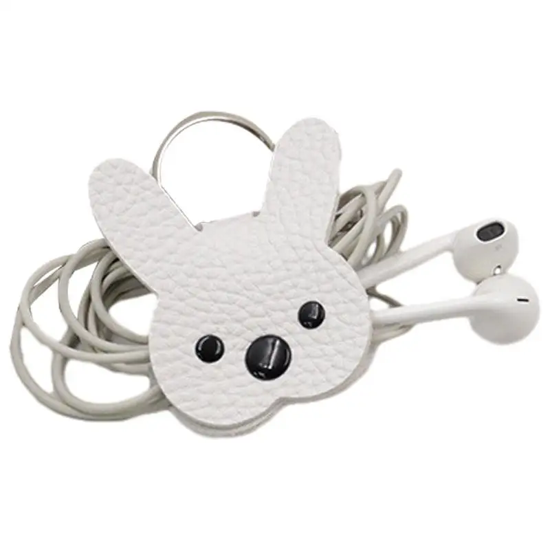 

Leather Cable Organizer Rabbit Shape Cable Organizer Cord Keeper Cable Ties Shock-resistant Earphones Storage Straps Waterproof