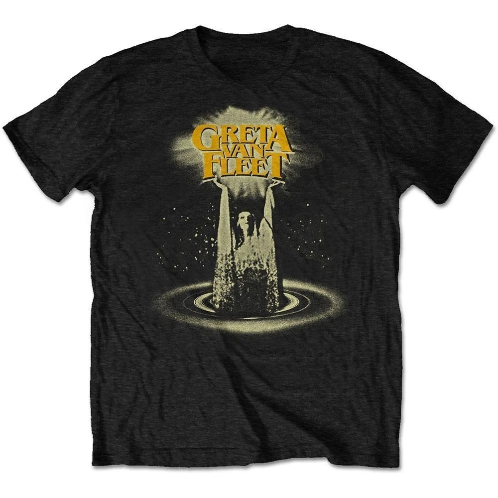 Greta Van Fleet Mystic Figure Print Baumwoll-T-Shirt, klassisches Rockband-Unisex-Kurzarm-T-Shirt