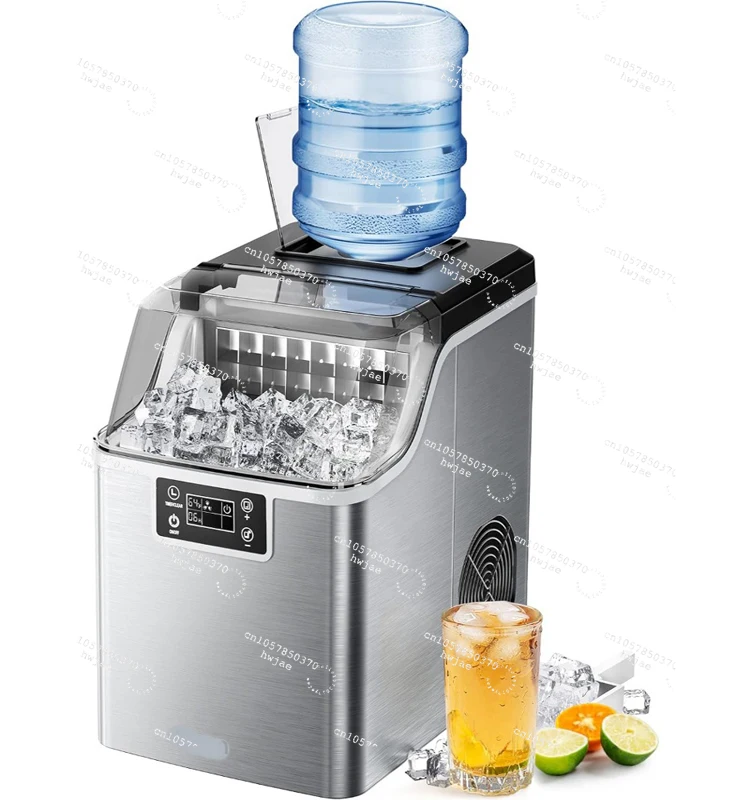 

Ice Makers Countertop 45lbs Per Day 2 Ways Add Water Auto Self Cleaning Stainless Steel Ice Machine