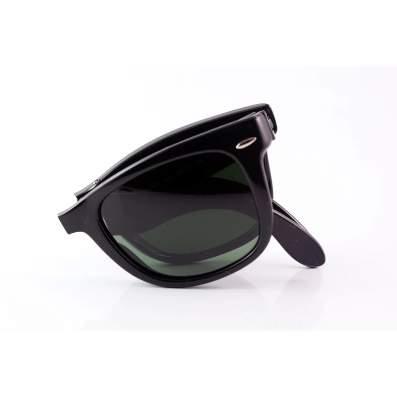 

4105 Sunglasses Mens Designer Classic Folding Black Glasses Layds Fashion Square Green Lens Eyewear 50mm