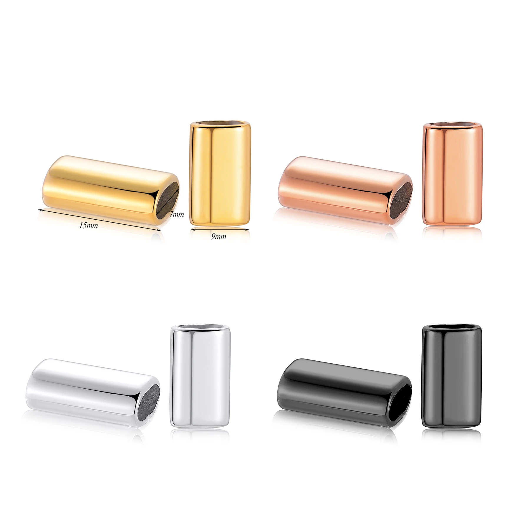 8Pcs Stainless Steel 7mm Clasps Cylinder Fastener Bracelet Buckle Closure Jewellery DIY Components Jewelry Making Accessories