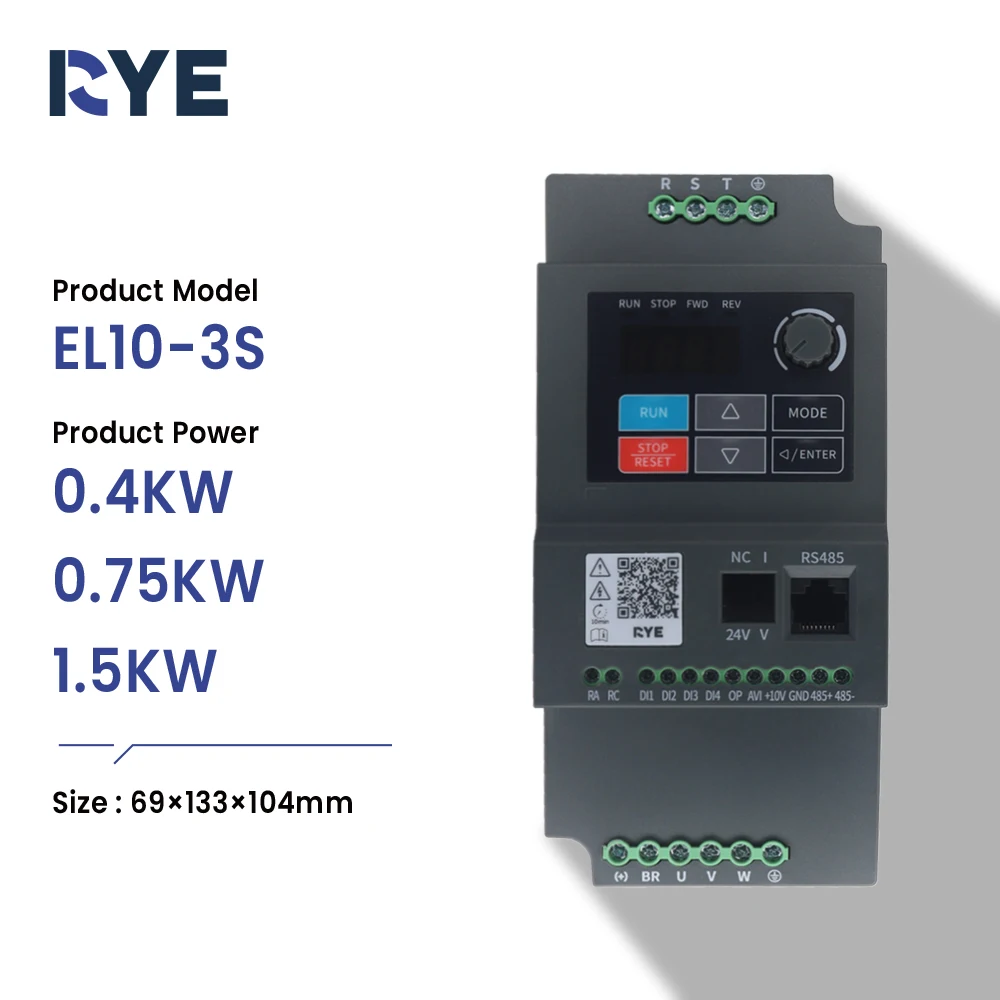 0.4KW 0.75KW 1.5KW Synchronous Motor Vfd Single Phase 220V-240V Speed Controllers for Electric Motors