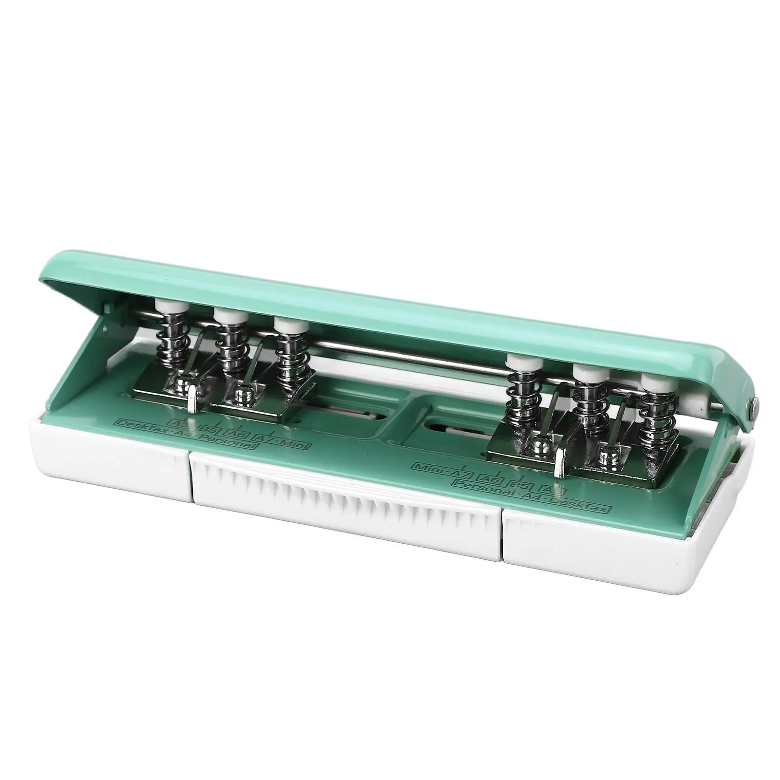 

6-Hole Planner Puncher - Durable, Anti-Slip Design for Accurate Hole Punching - Green for office Tool