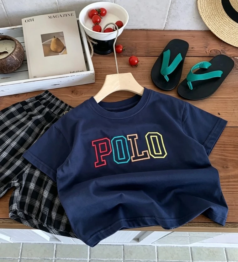 0-7Years Old Toddler Cotton Summer T-Shirt Children Round Neck Short Sleeve T Shirt Baby Daily Simple Tee Kid Fashion Casual Top