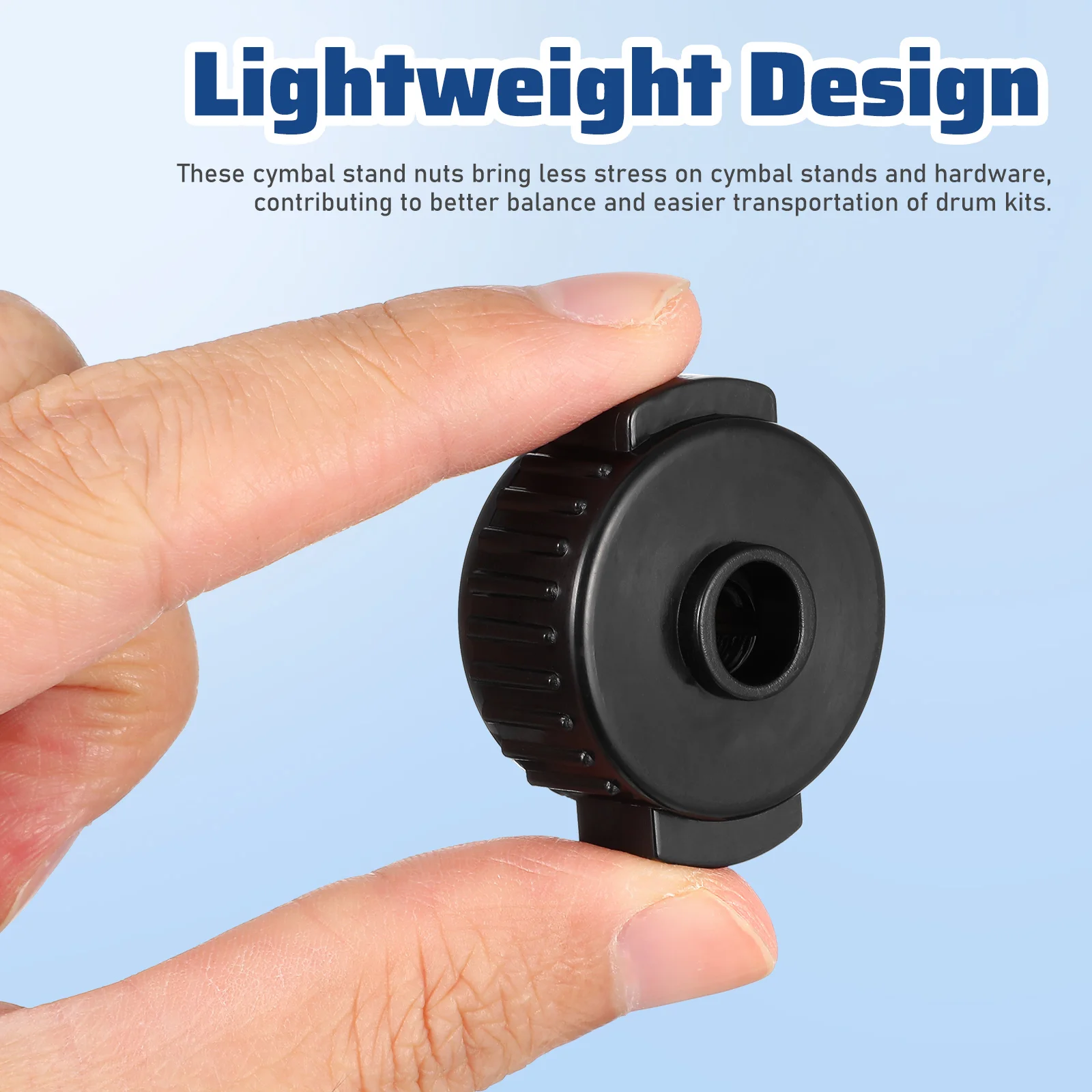 

5 Pcs Black Screw Fixing Buckle Cymbal Stand Nuts Quick Release Drum Hardware Mounting Accessories For Percussion Kits Universal