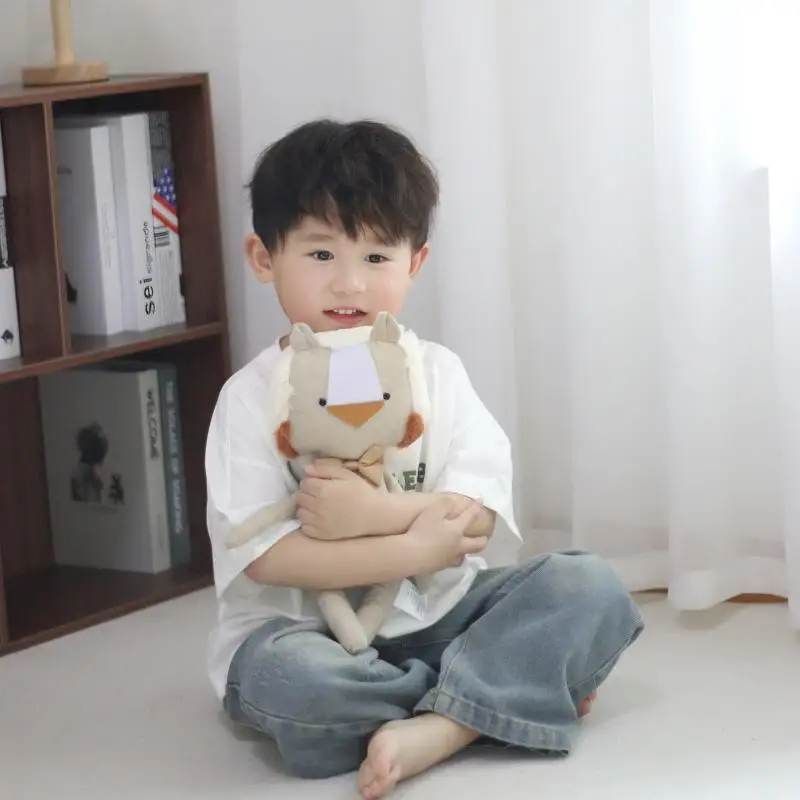 漫画のライオンの人形のシーンの装飾,子供のための快適な生地のおもちゃ,ベビーギフト,新しい