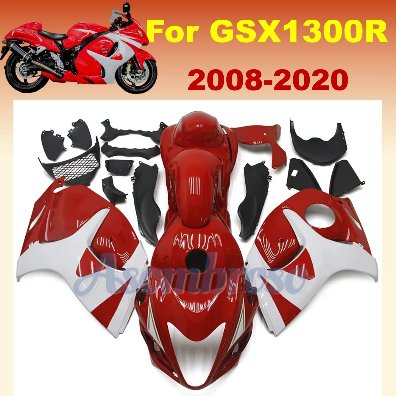 

Для Suzuki Hayabusa GSX1300R 2008-2020 Gen2 1340 GSXR комплект обтекателя ABS пластик инъекционный кузовный комплект панели капота мотоцикла