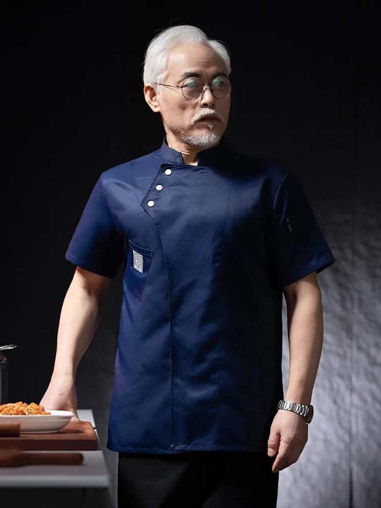 Сорочка для кухни ресторана Blanche Футболка шеф-повара ресторанной кухни Boulanger UY Uniforme serveur Desentel vêtements