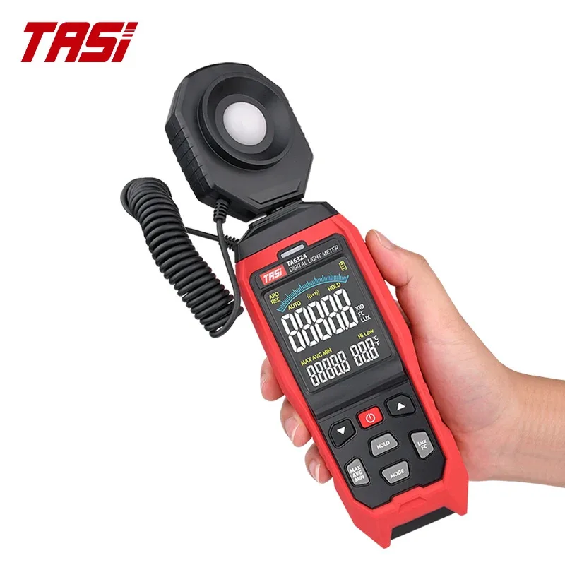 

For Sea Shipping, CustomizedTASI TA632A Digital Lux Meter High-Precision 0.1-200,000 Lux/Fc Auto-Switch 130cm Probe Industrial L