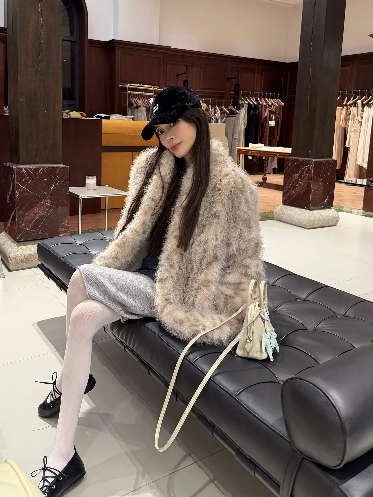 

SMOL Зимнее модное теплое пальто с воротником-стойкой, леопардовым принтом, из экологичного искусственного меха, свободного кроя, с длинными рукавами, для женщин