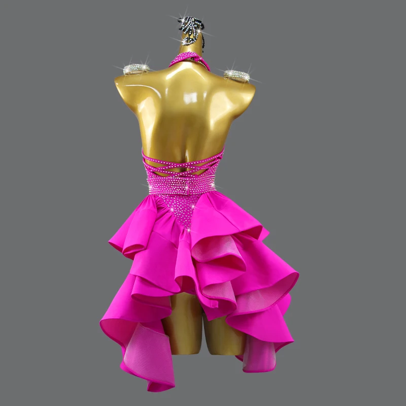 Robe de concours de danse latine, robe à fleurs spéciale, robe de spectacle, réglementation professionnelle de l'examen d'art de danse