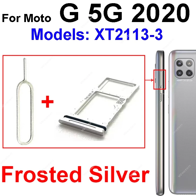 Sim Card Tray Holder Socket For Motorola MOTO G 5G Plus One 5G UW Ace G 5G 2020 2022 2023 2024 XT2113-3 XT2213 XT2313 XT2417-1