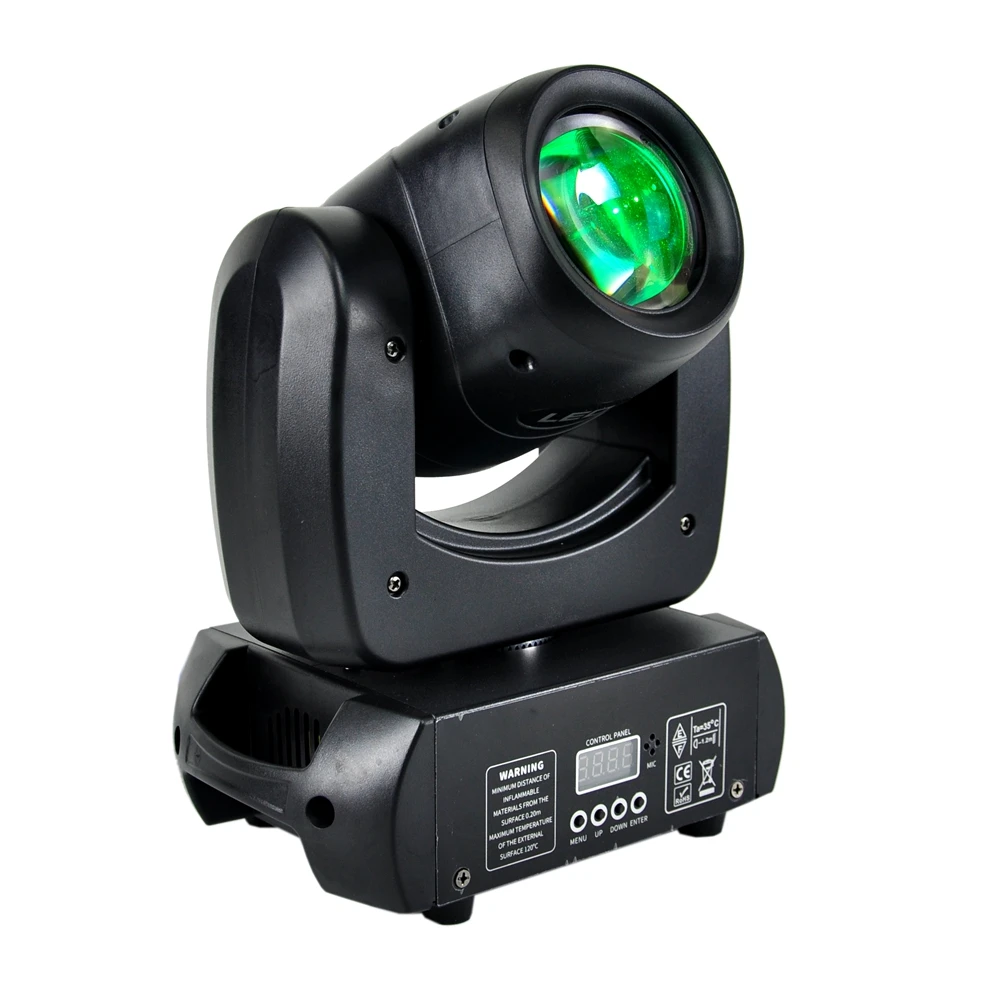 TIPTOP 100W Stage Beam Moving Head Light Color Gobo Wheel Rotation 18 Facet Prism Sound Auto Mode Disco Dancing Holiday Light