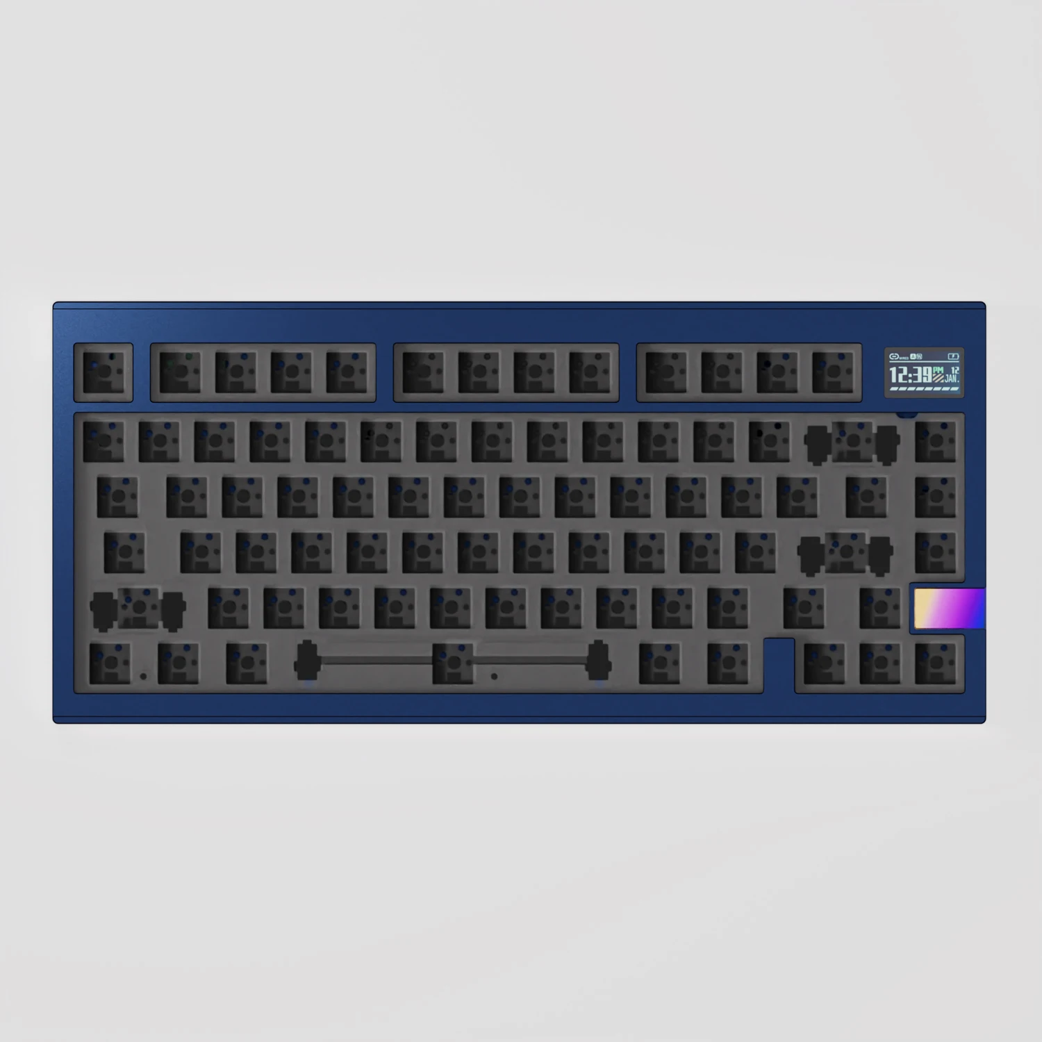 For Plus Tri-Mode Keyboard Kit BT/2.4Ghz/USB-C VIA Programmable Custom 81Keys Gasket Wireless Wired Mechanical Keyboard