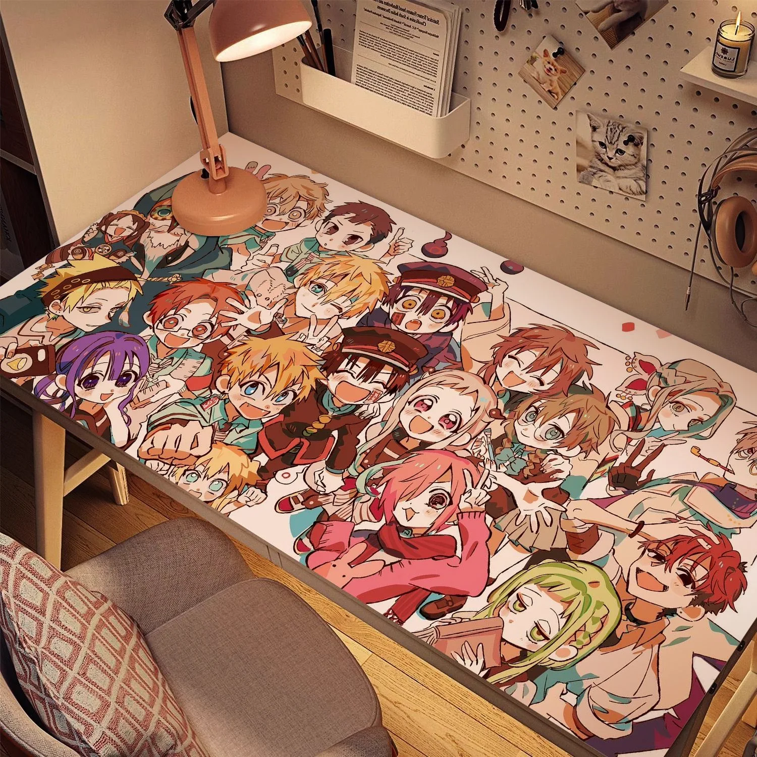 

Мультфильм японского аниме Амане милый настольный коврик из искусственной кожи | XXL водонепроницаемый коврик для мыши в стиле аниме для декора офисной игровой клавиатуры