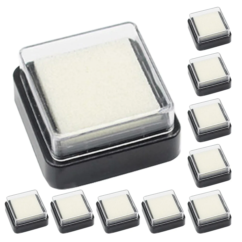 

12Pcs Multi-Functional Blank Stamp Ink Pads for DIY Scrapbooking Office Fingerprint Washable Ink Pads Office Supply