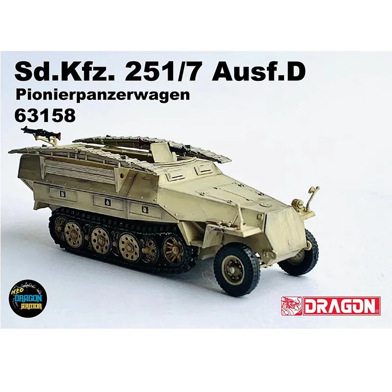 

Dragon Armor 1/72 WWII German Tank Sd.Kfz. 251/2 Ausf.D Mit Wurfrahmen 40 Model 63157 63158 Military Army Soldier Collection