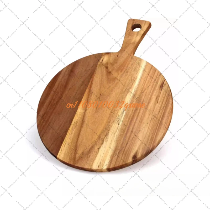 Round Pizza Pan with Handle Household Kitchen Multi-functional Cutting Board Restaurant Steak Snack Tray